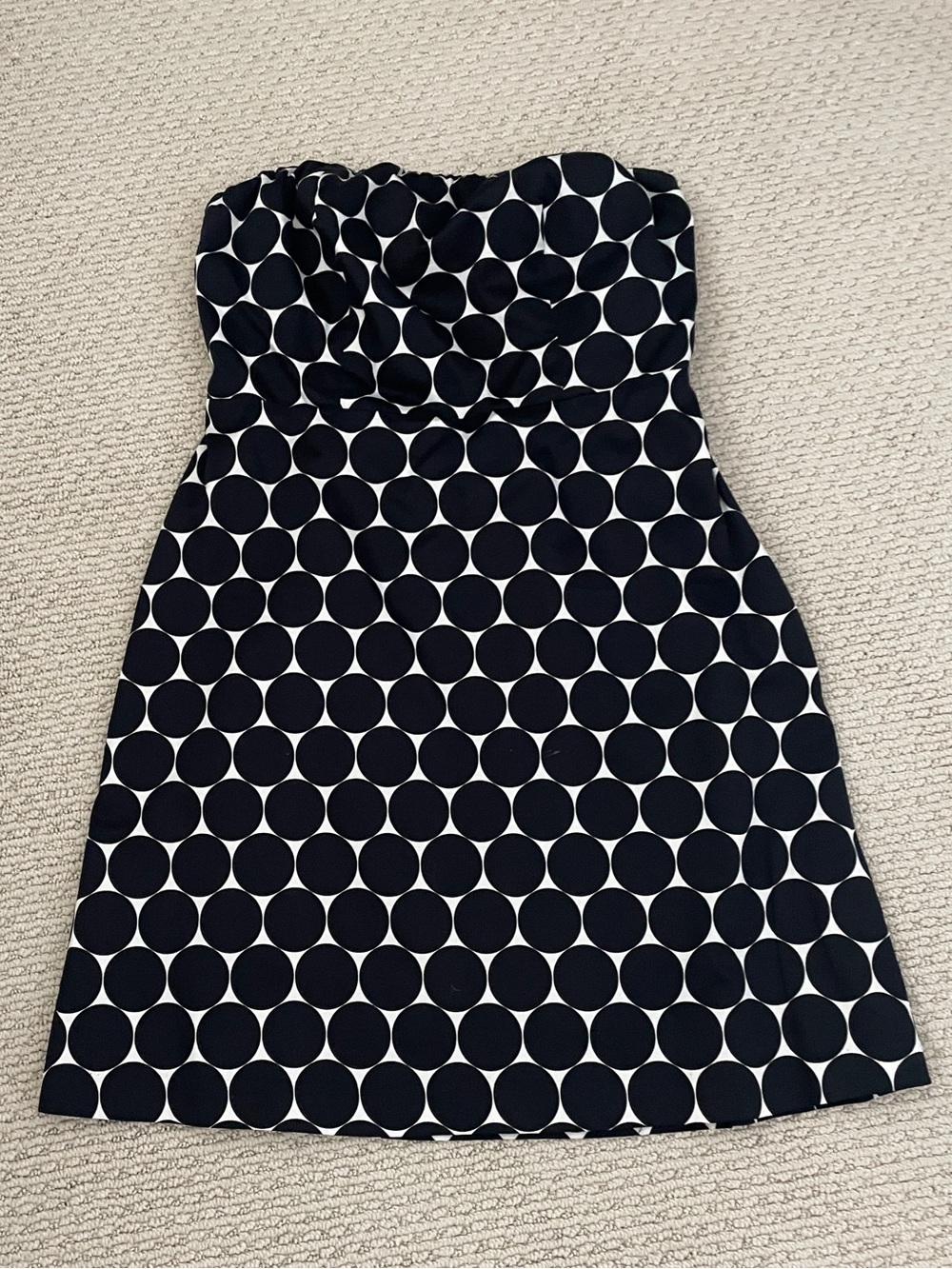 The Limited Black & White Polka Dot Strapless Dress